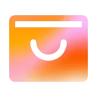 An abstract design featuring a circular smiley face on a colorful gradient background.
