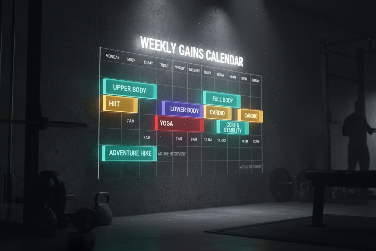 Weekly workout schedule