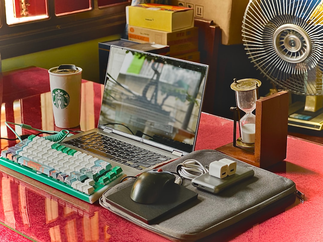 shop owner,  laptop