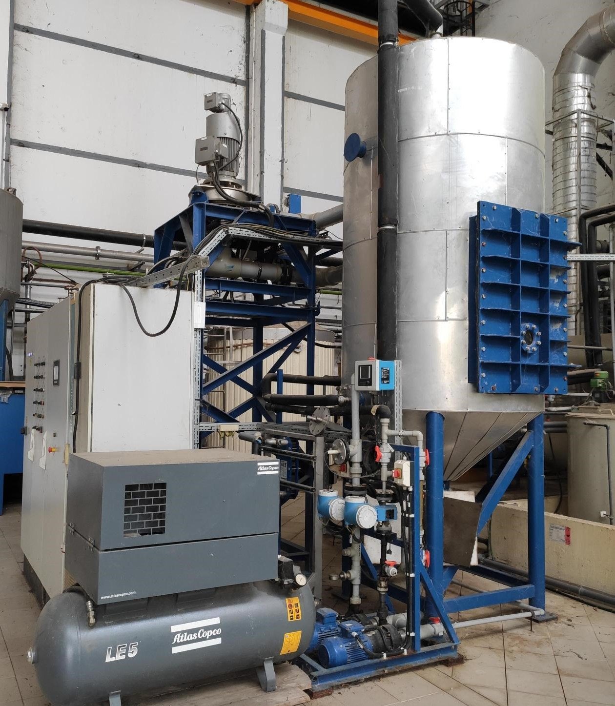 MVR evaporator and compressor skid at the EPST installation