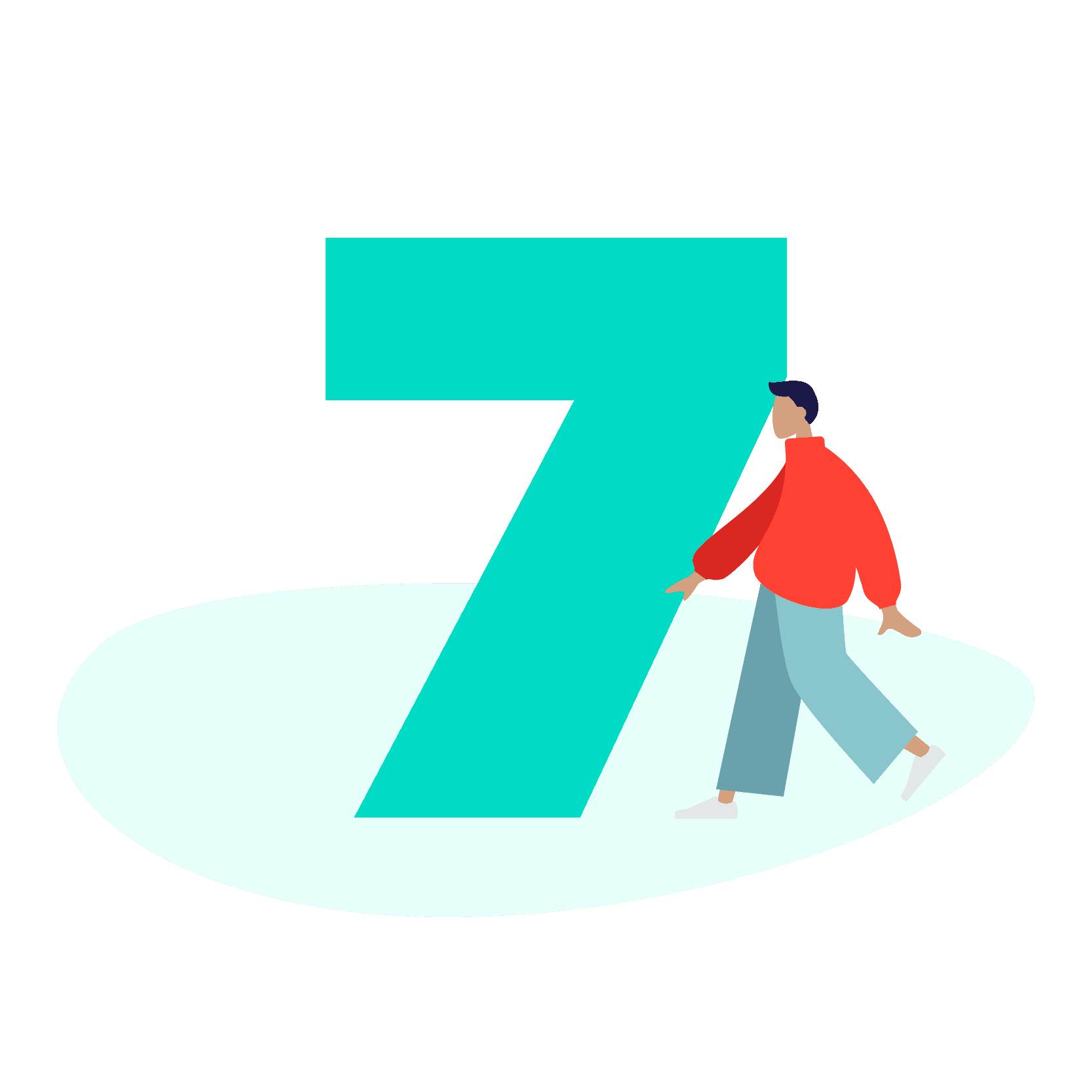 Graphic of the number 7