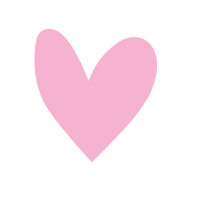 Pink heart icon showing love for coffee, desserts, and homemade bakery