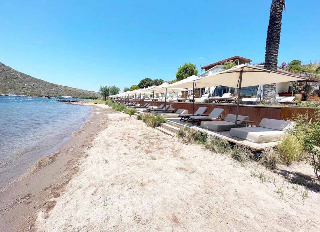 woman holding a phone and man looking at the phone. both are smiling