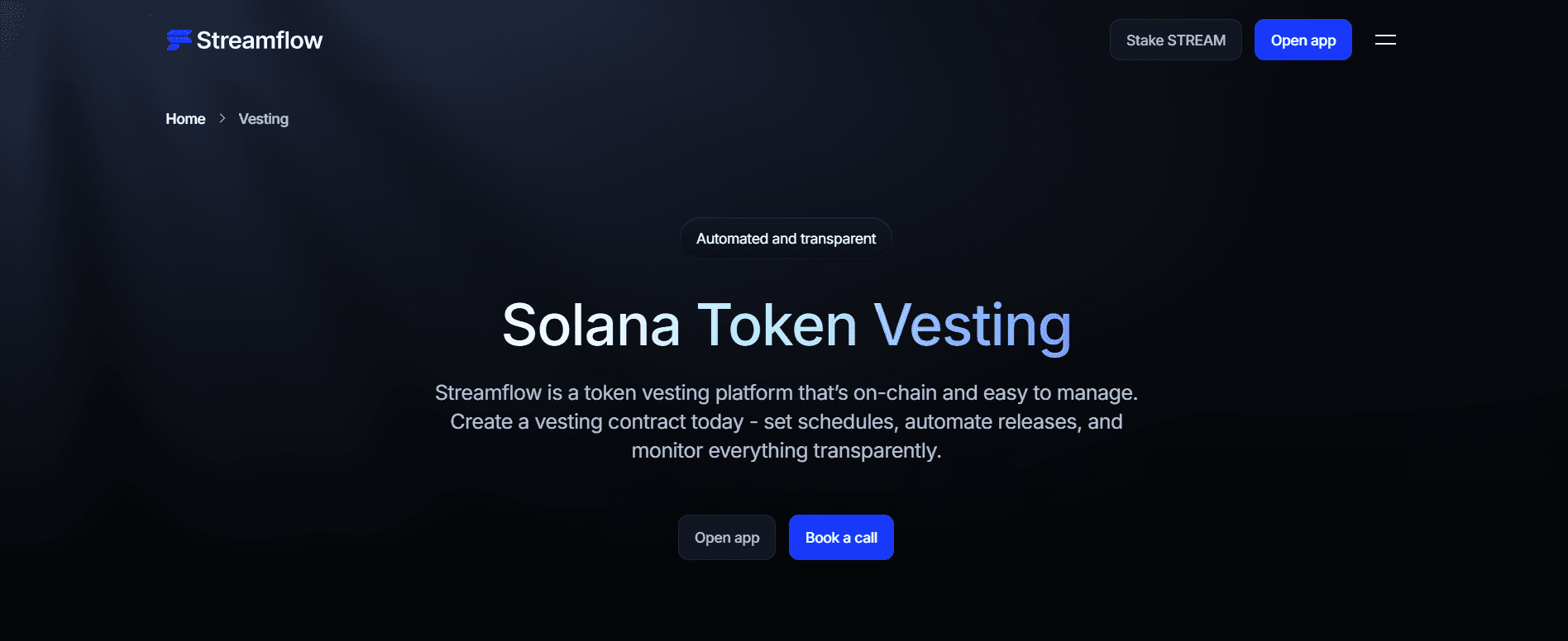 token vesting schedule on Solana