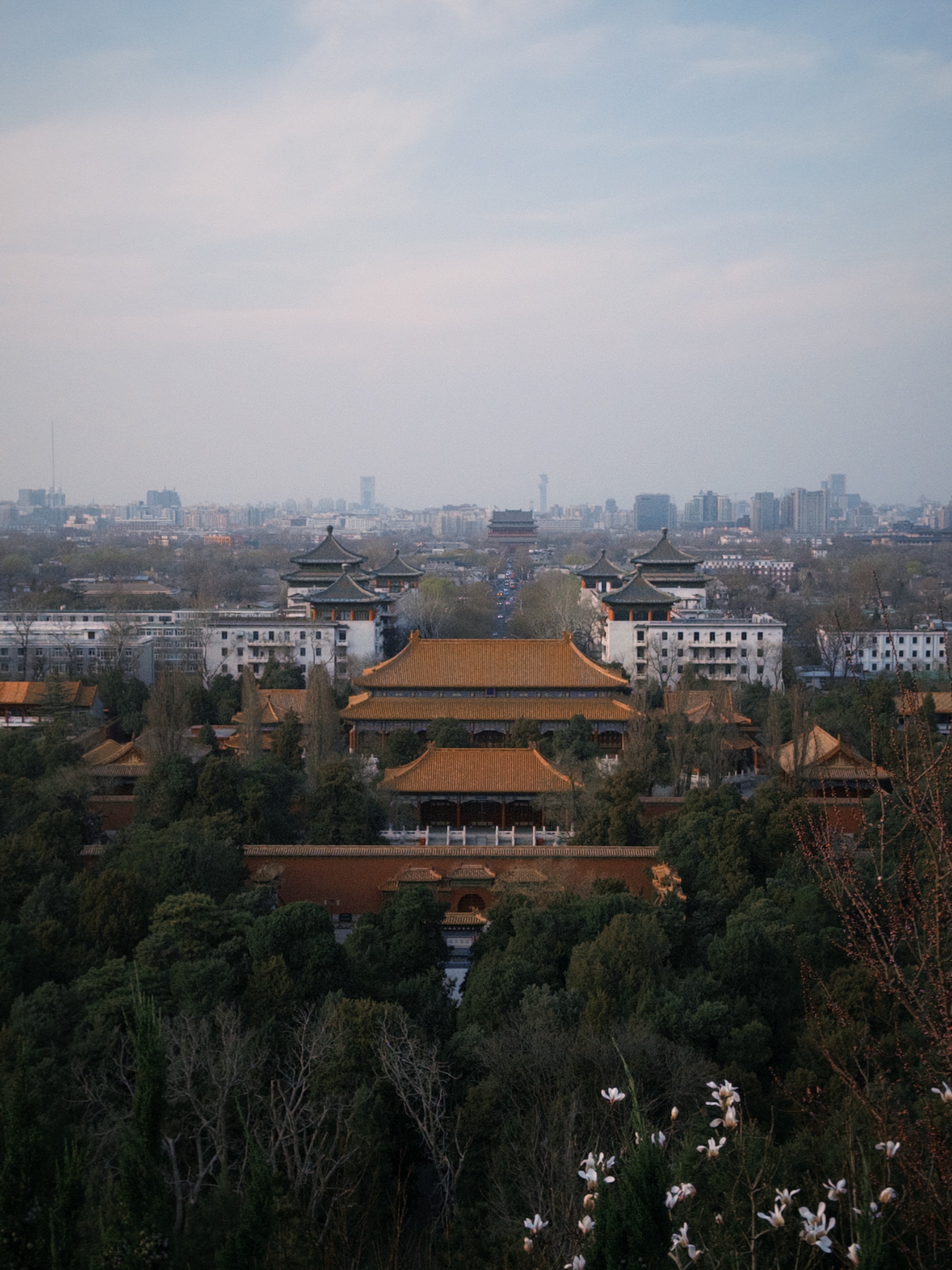 Jingshan Park, Beijing, China, in the afternoon.