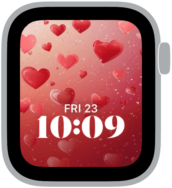 an apple watch face from the valentine gradients collection