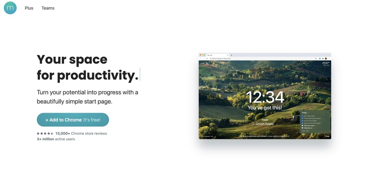 momentum website by scripsy