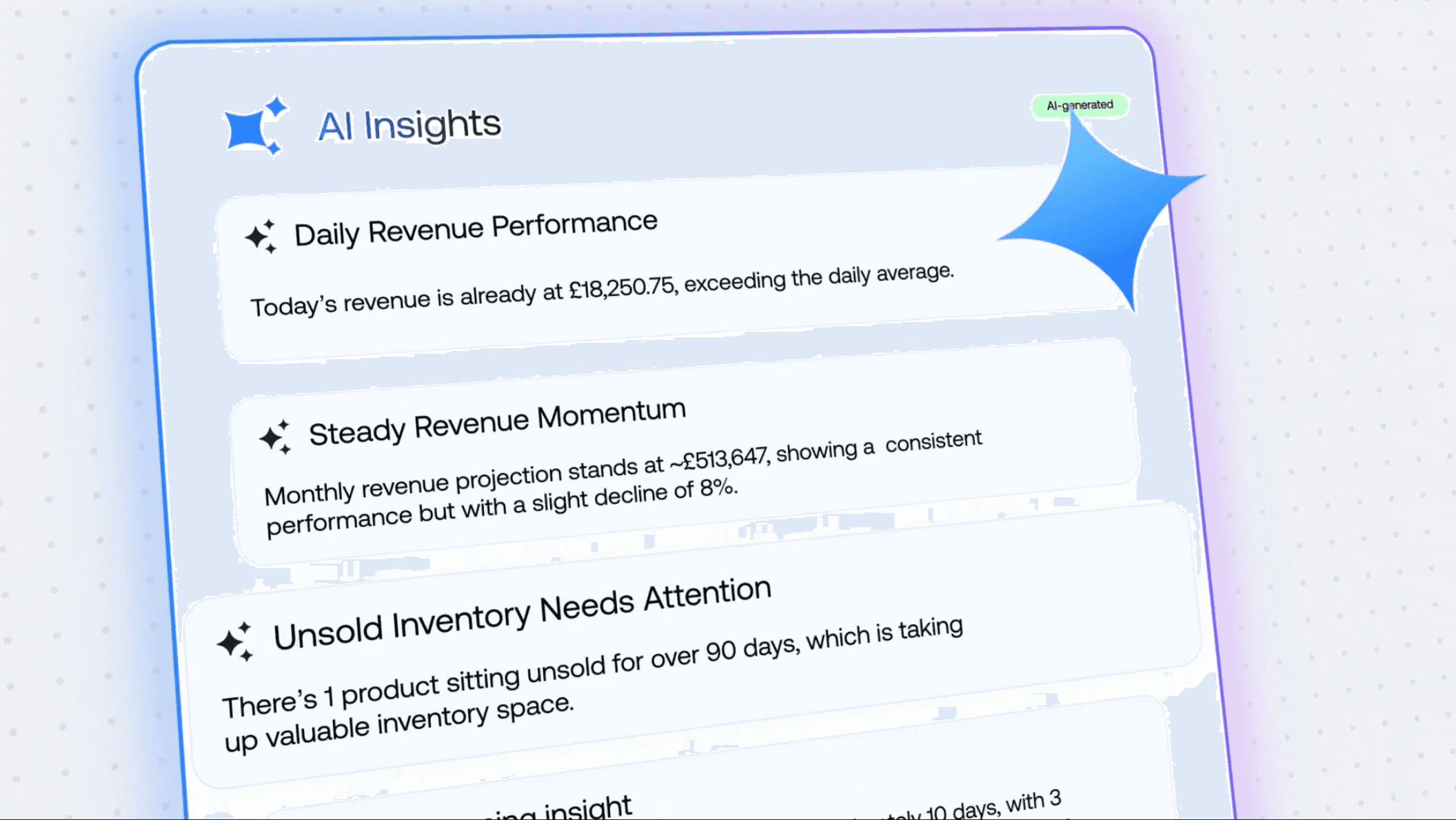 Integration performance stats for Nuvio, Klyra, and Veltix with percentage changes.
