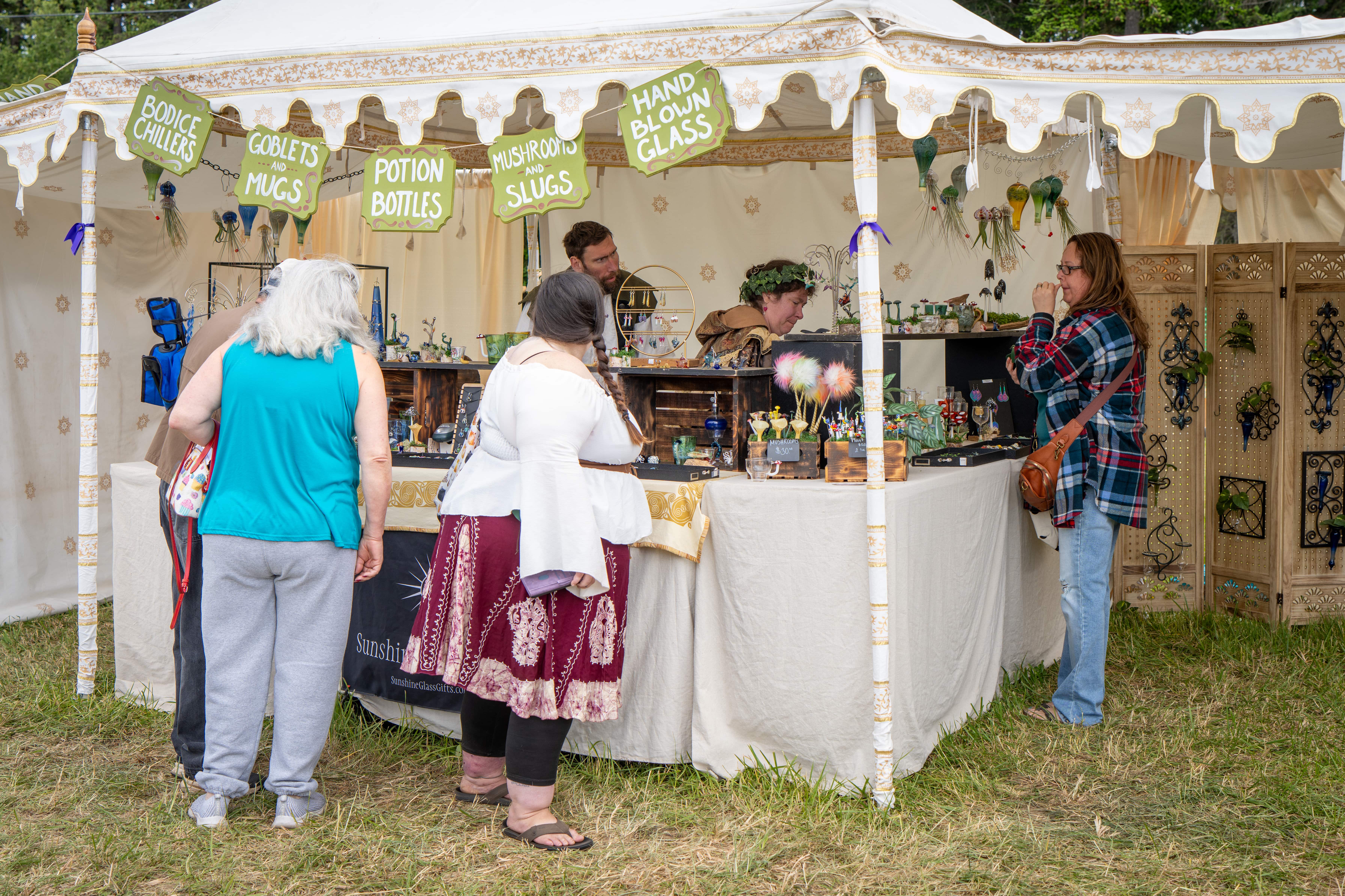 Vendor selling handmade products at WRF marketplace