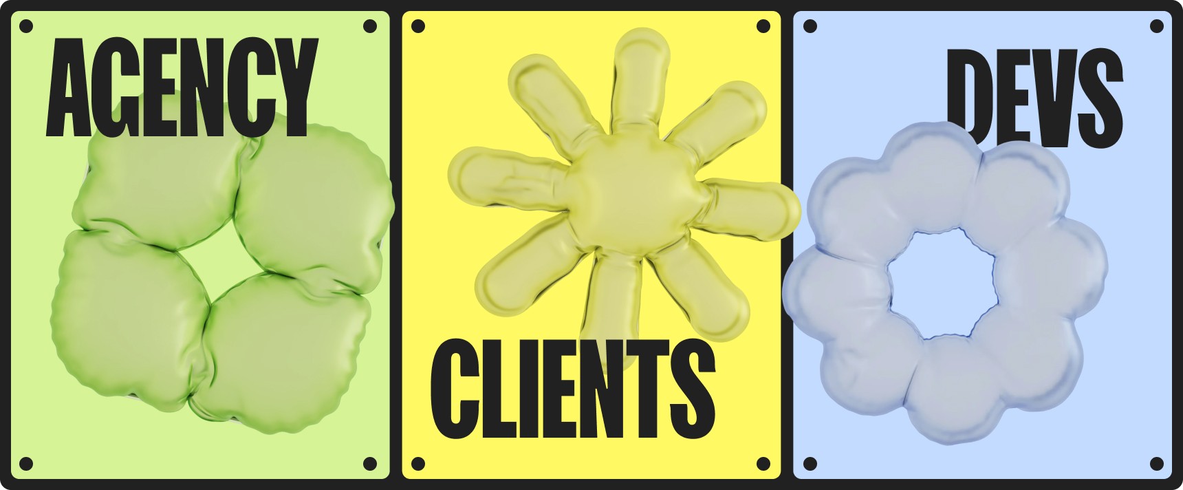 Three groups Ploy serves: agencies, clients, and developers