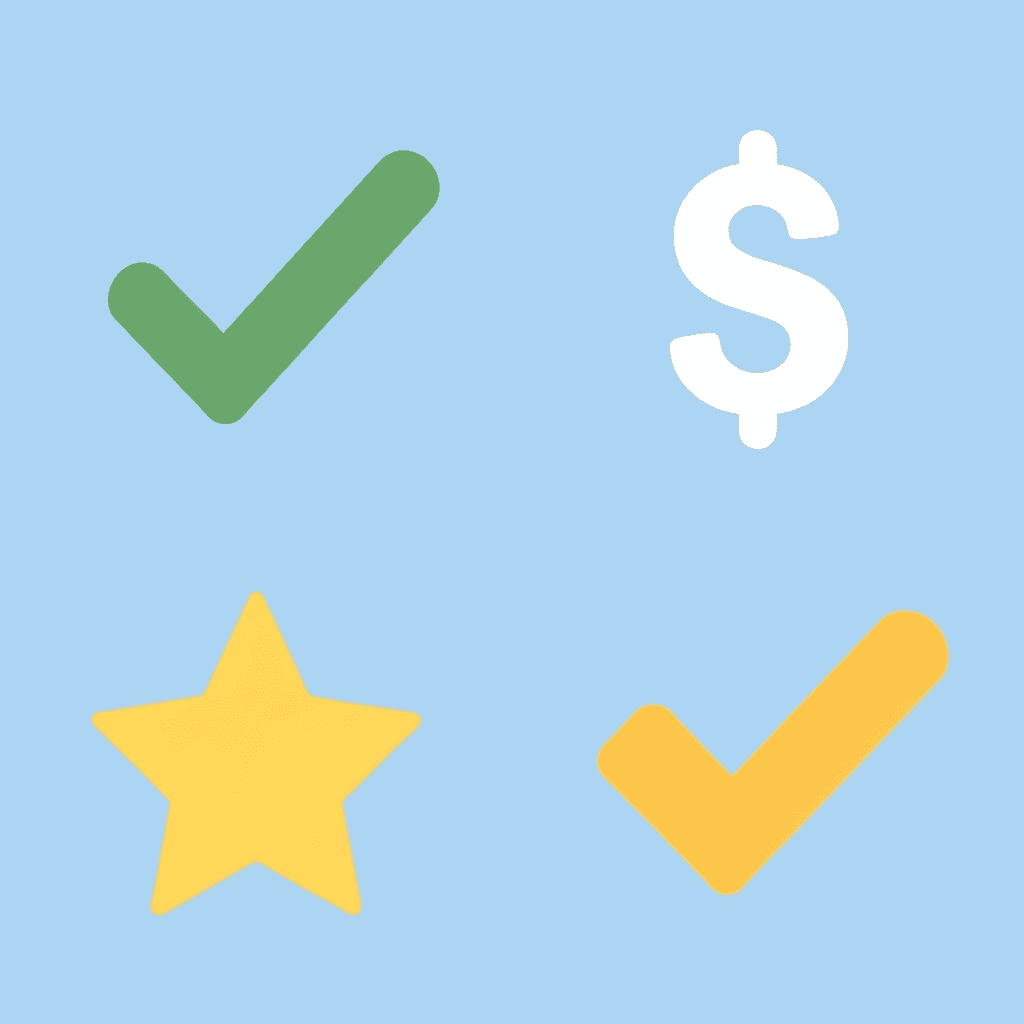 Four-icon grid highlighting key benefits: no order minimums, affordable pricing, quality materials, and accessibility