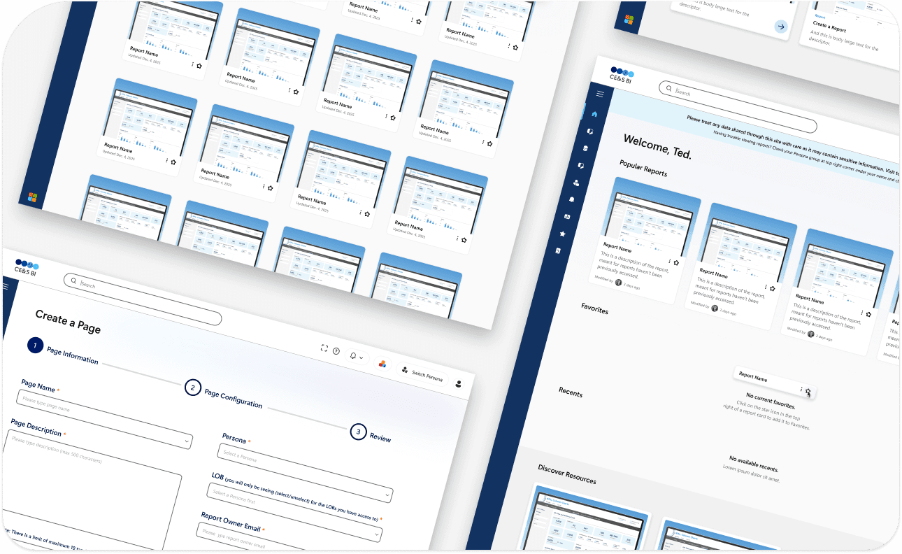 CE&S BI Platform Redesign