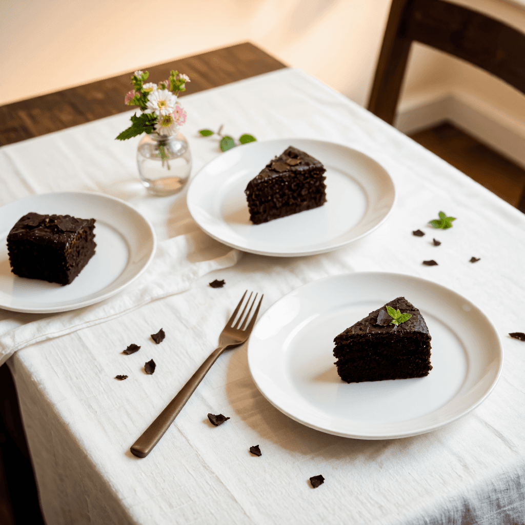 product photography of chocolate cake