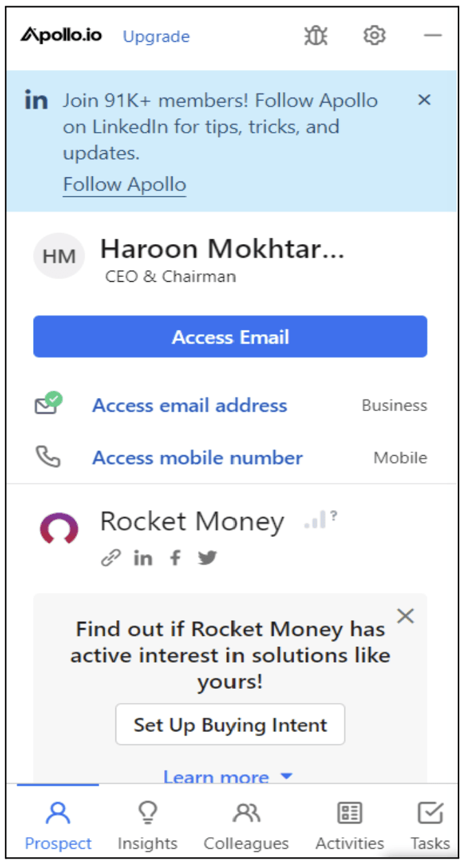 Image 21 -&nbsp; Accessing prospect's email