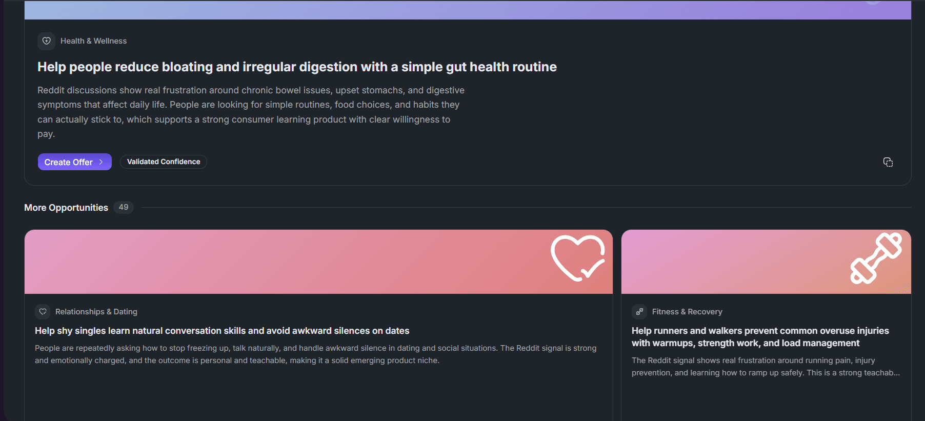 reporting widget