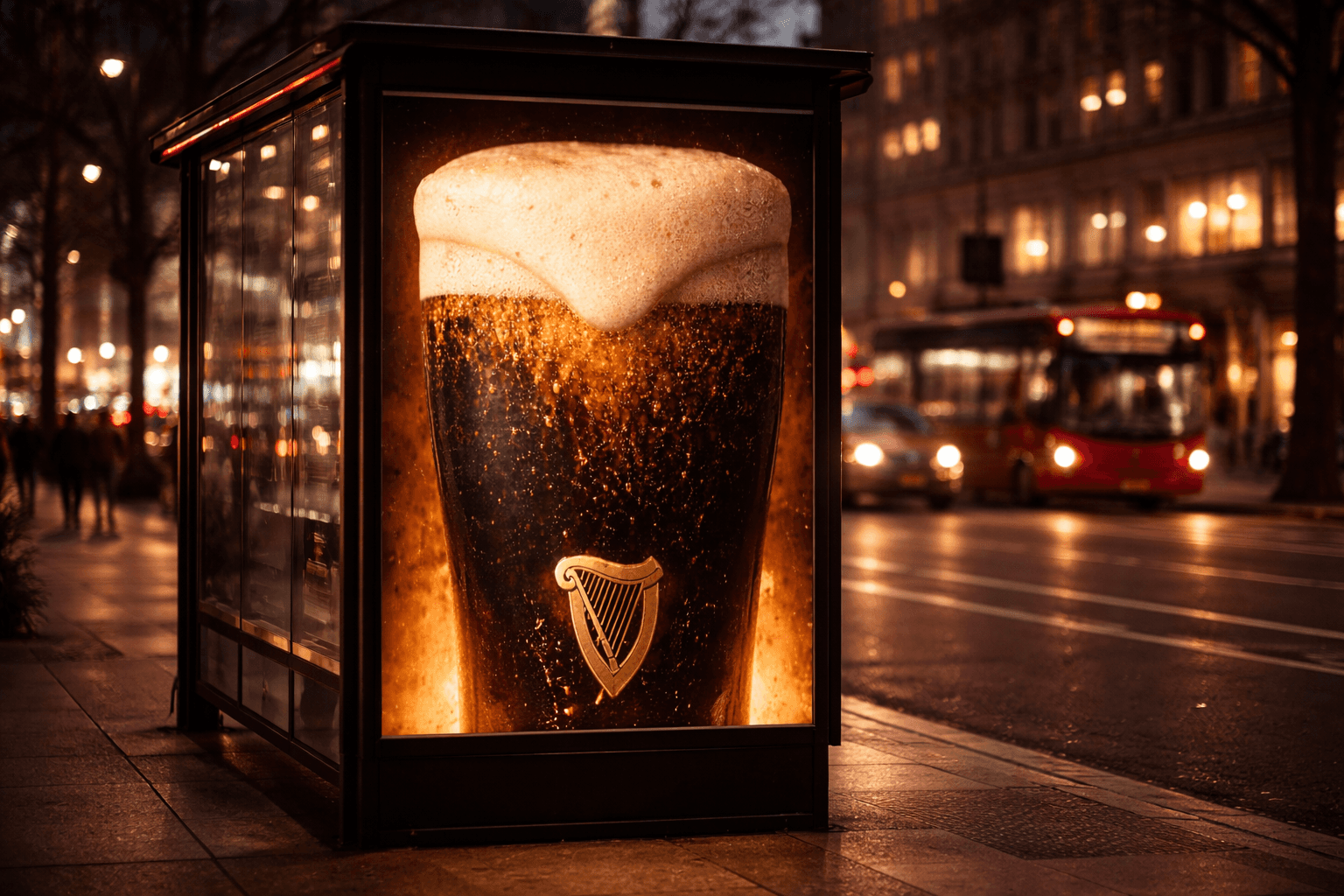 Bus Sheleter Guinness Advert