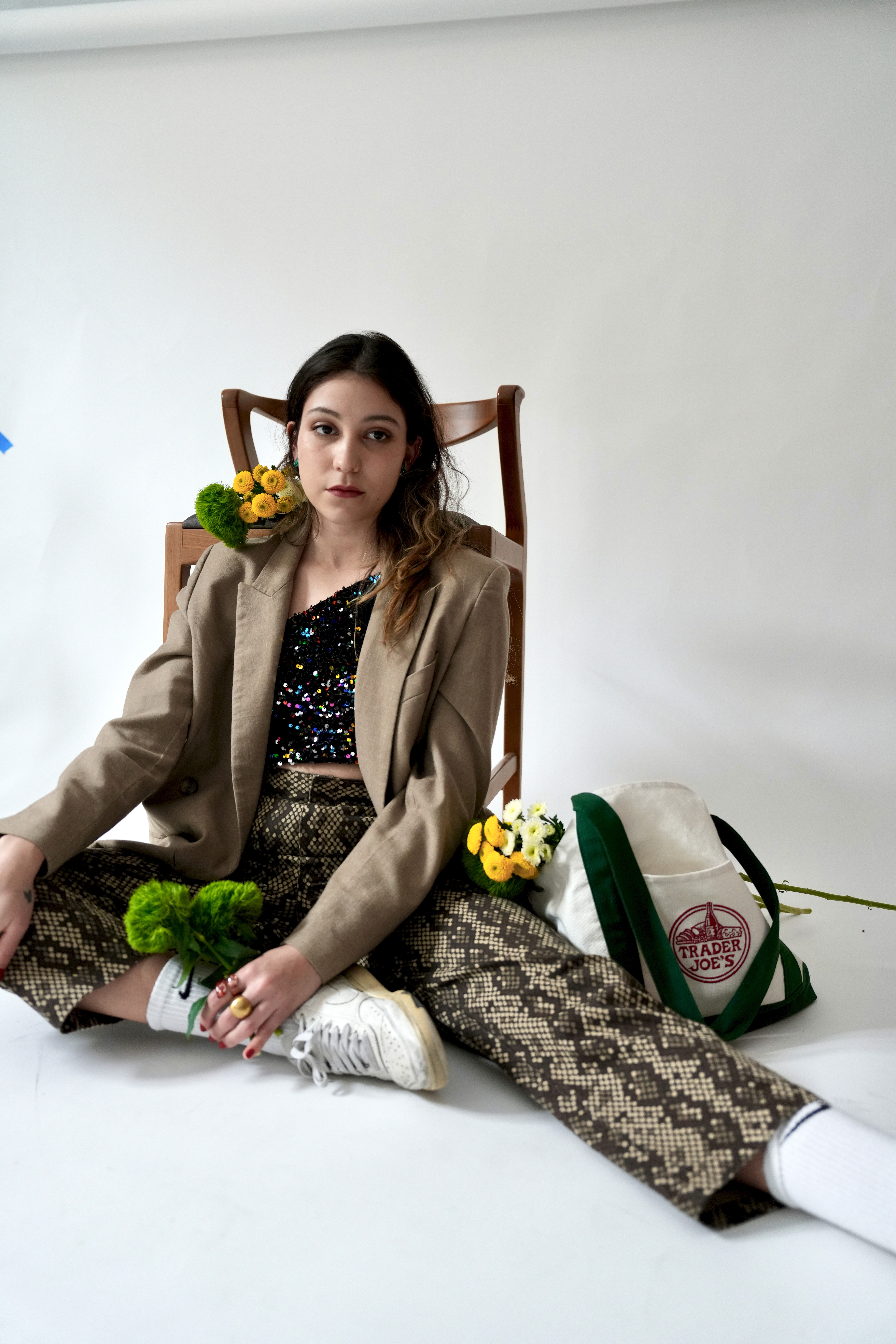 Stylish model in crowd