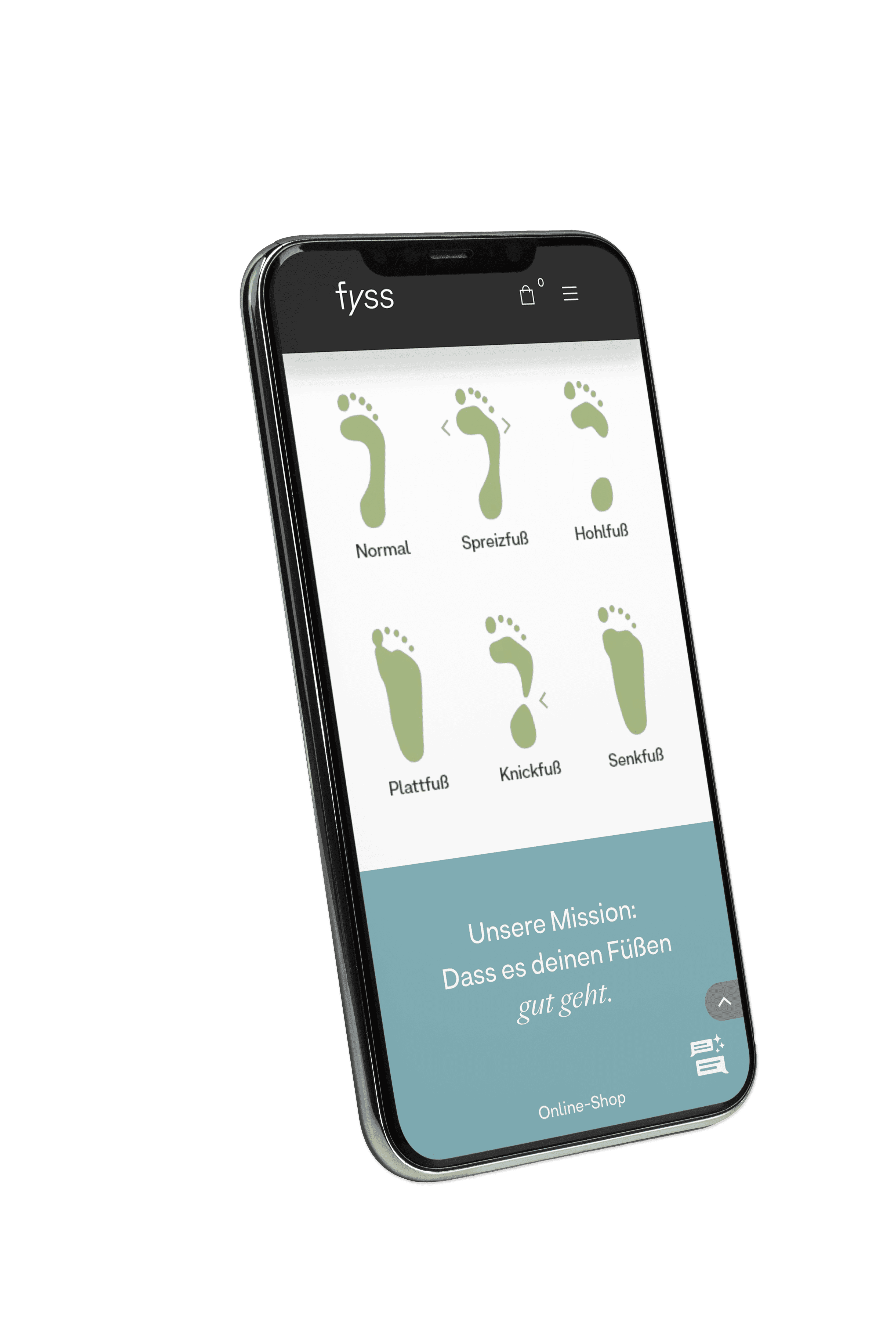 Visuelle Aufbereitung verschiedener Fußtypen zur Unterstützung der Selbstdiagnose und Produktauswahl