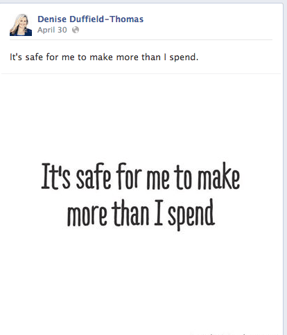 Denise Duffields Facebook Post