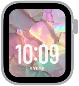 opaline bloom Apple Watch face preview 1 featuring abstract, gradient, easter, and spring.