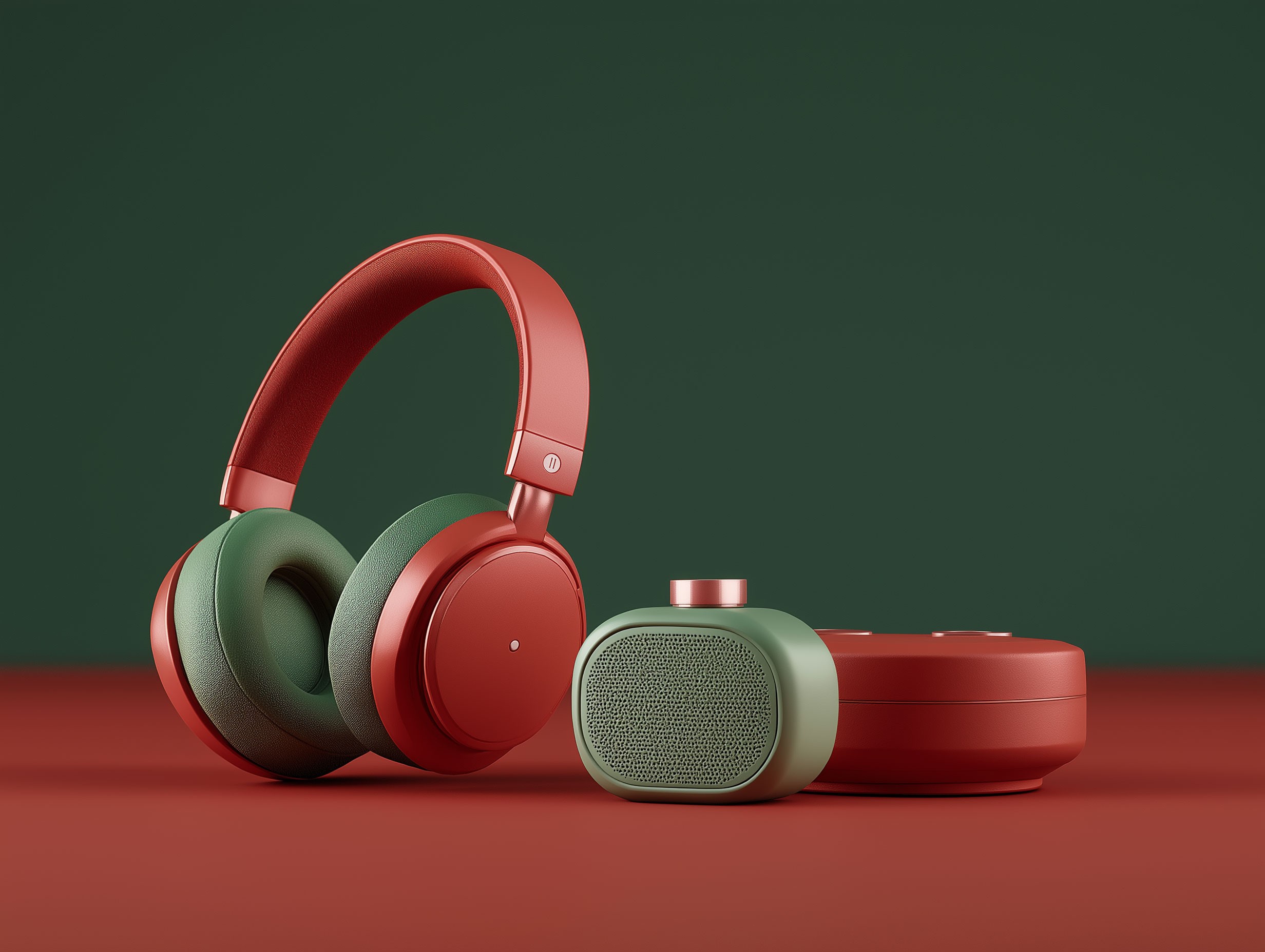 Product lineup arranged like a gallery display.