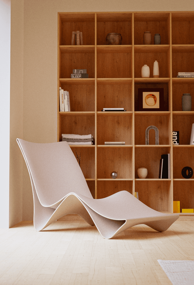 Hatch Dining Table – a handcrafted sculptural dining table made of walnut and oak, a contemporary design by noknok