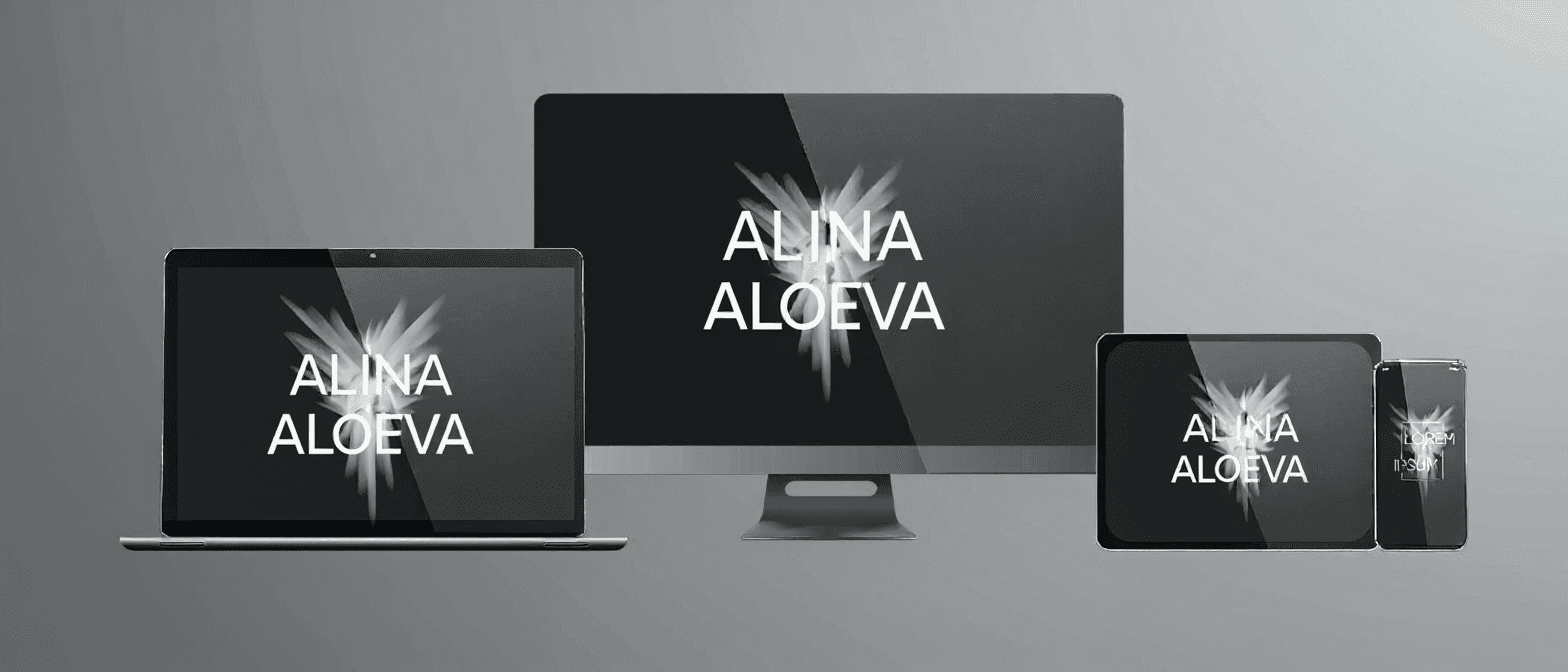 Black and white product display of branded bags and boxes with "LUNA ALOE" logos.