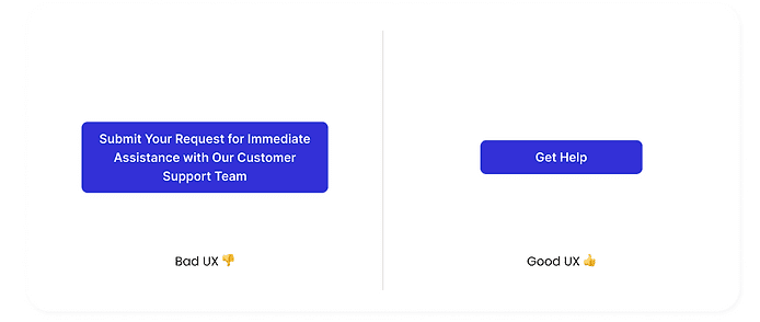 Fig 2: This figure shows the difference between content-heavy and easy-to-understand buttons.