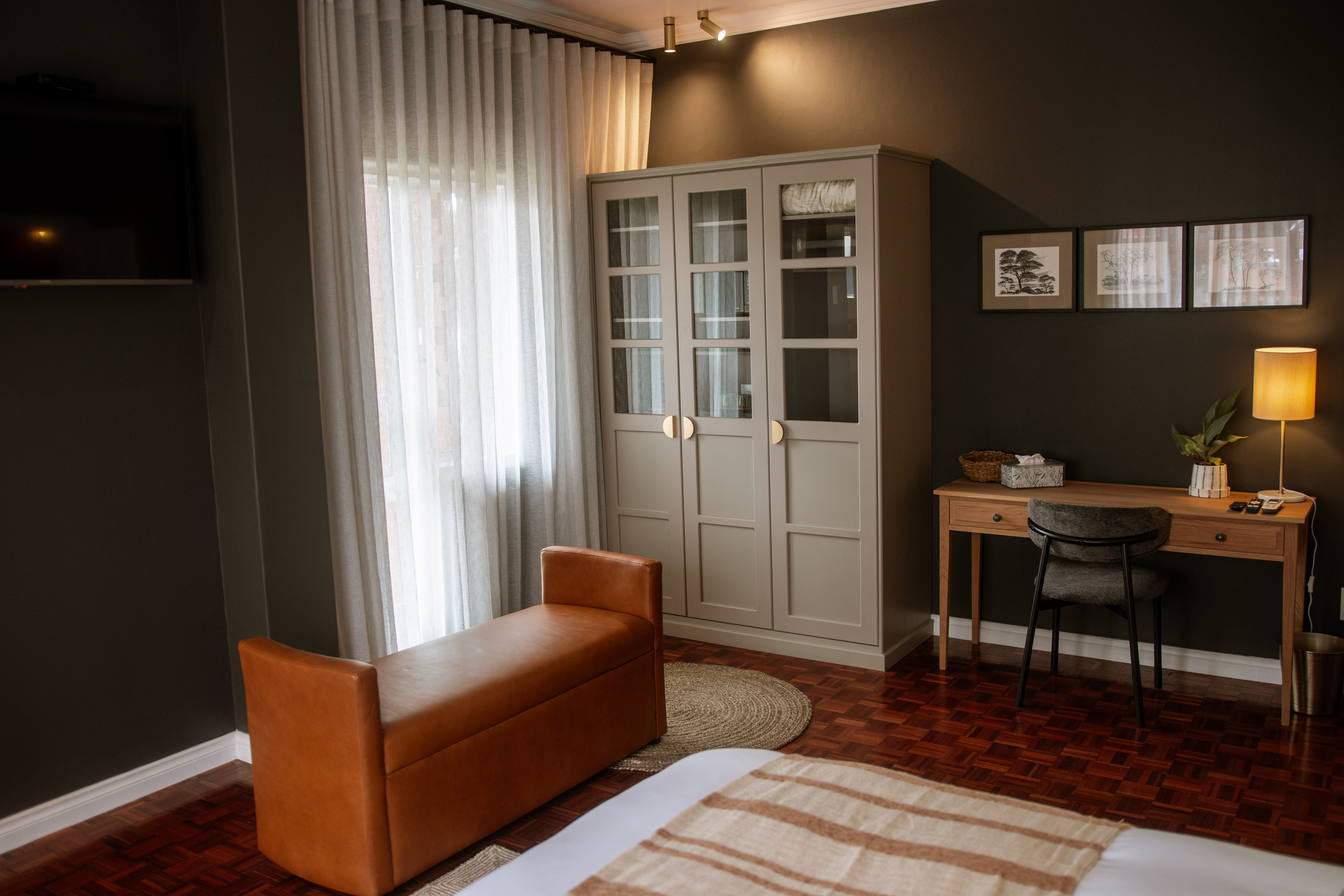 three products on a table