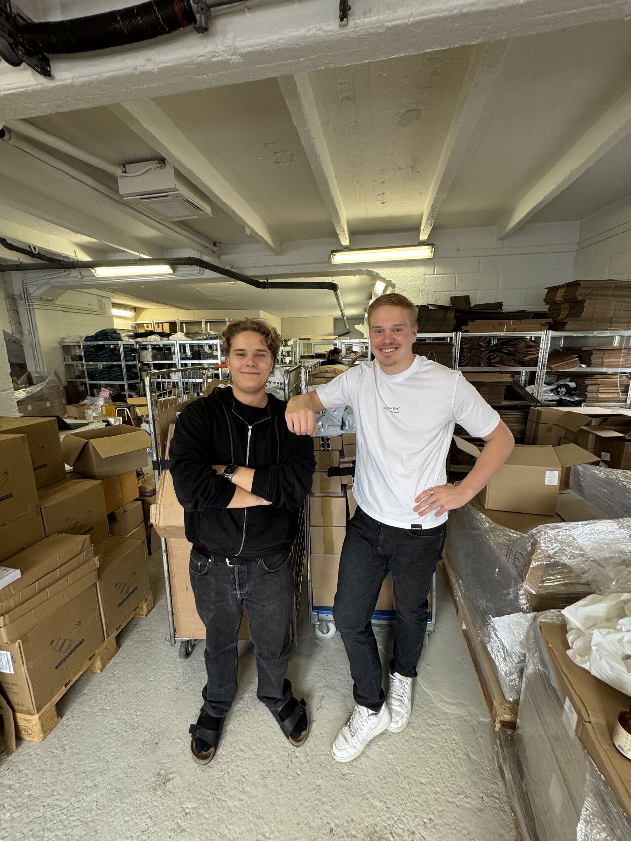 Oscar Blue Niklas at the warehouse