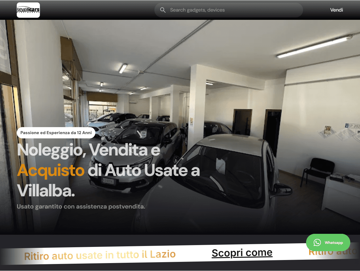 Sito web di rivendita auto usate a guodoniacon servizio seo di green code agency