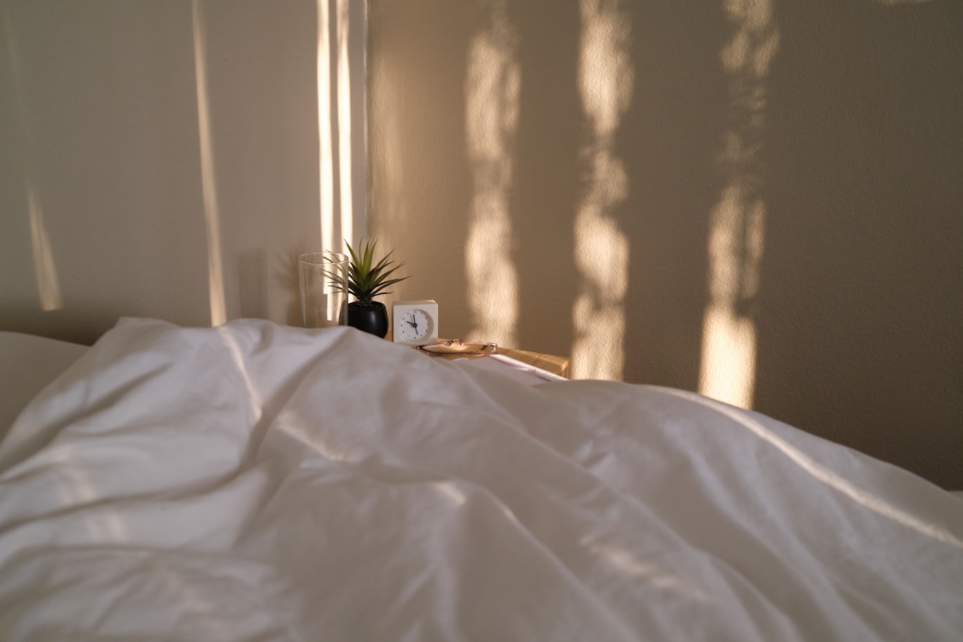 Crisp white linen in a carefully prepared room
