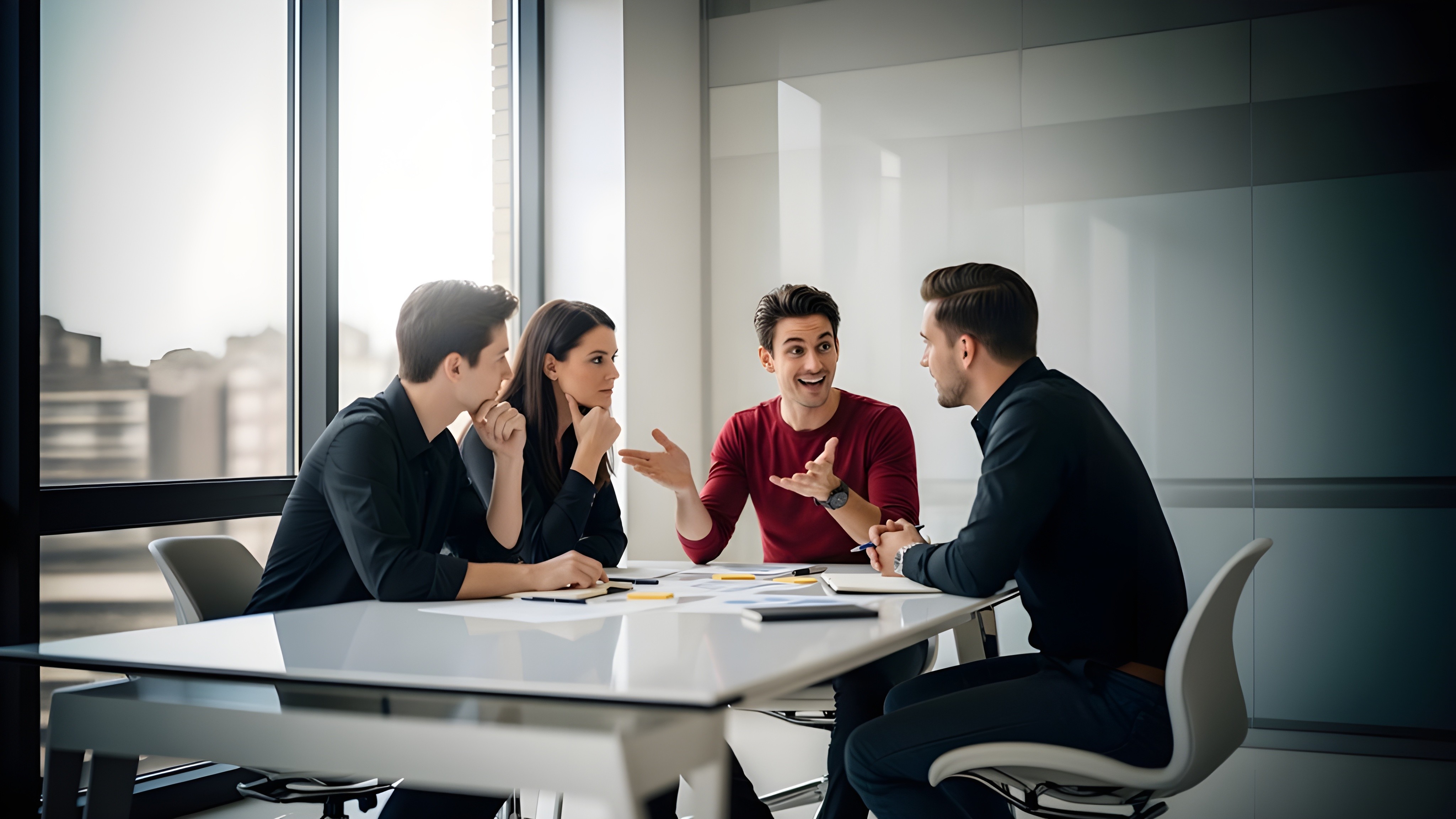 Office Fun Meeting Scene