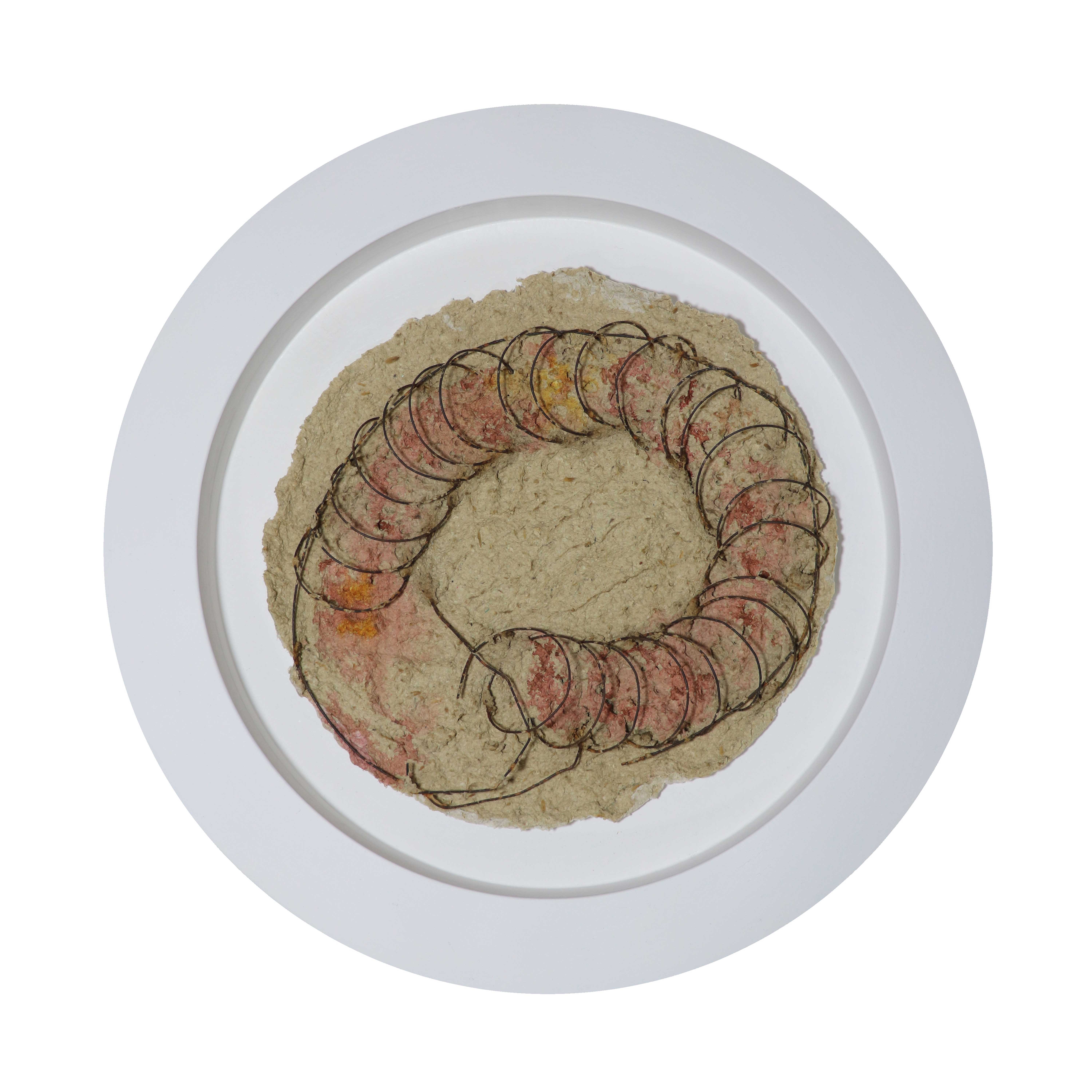 herd of sheep on road painting