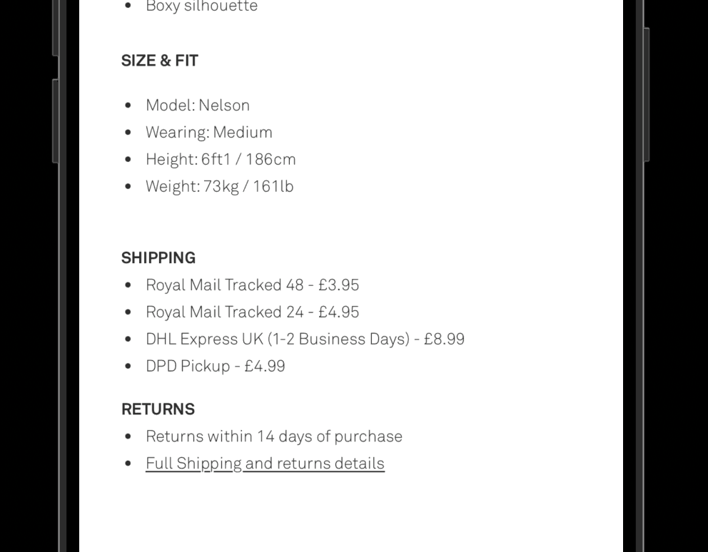 Adding shipping info on the Product page increased conversion rate by 27.7%