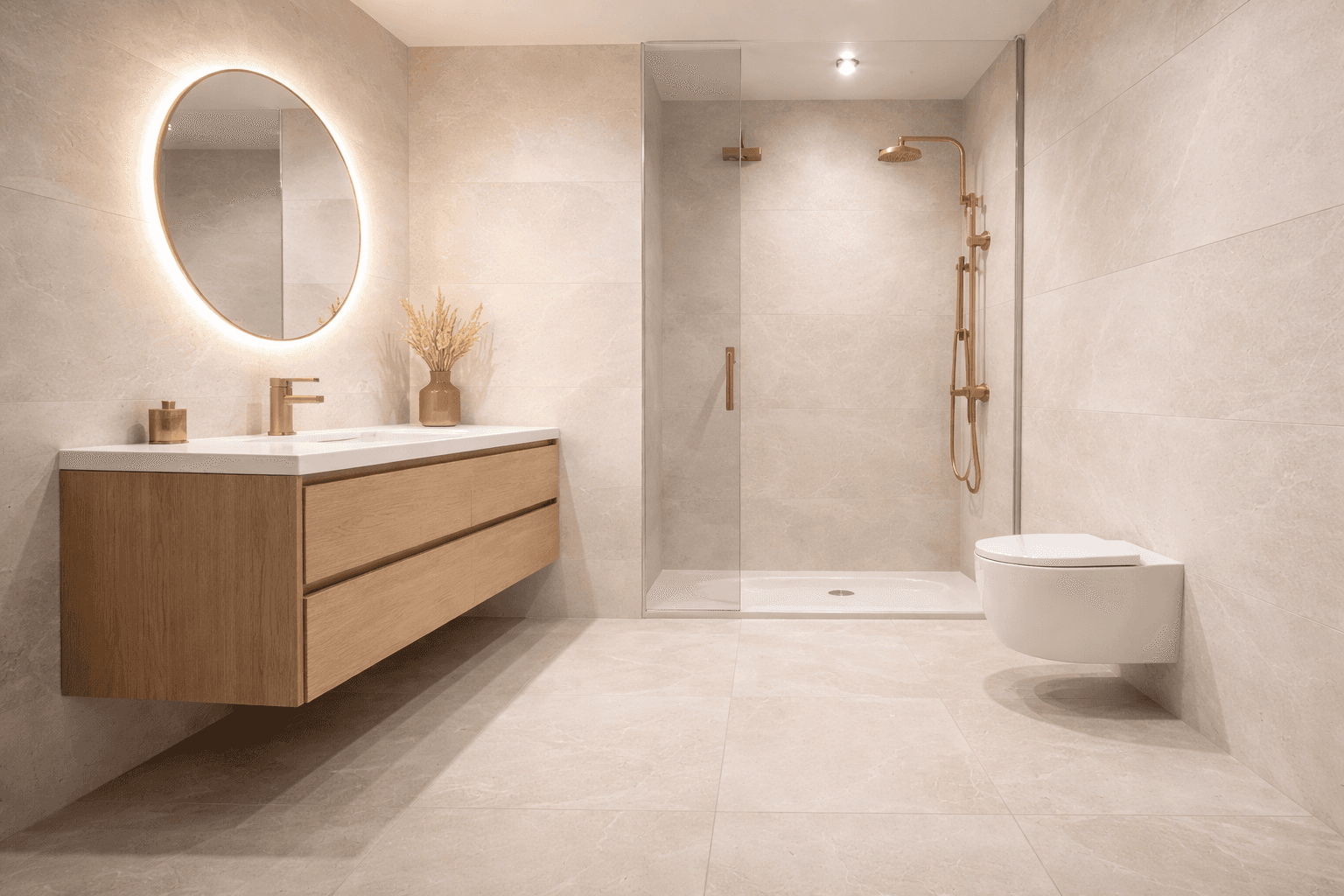 modern house with a big field