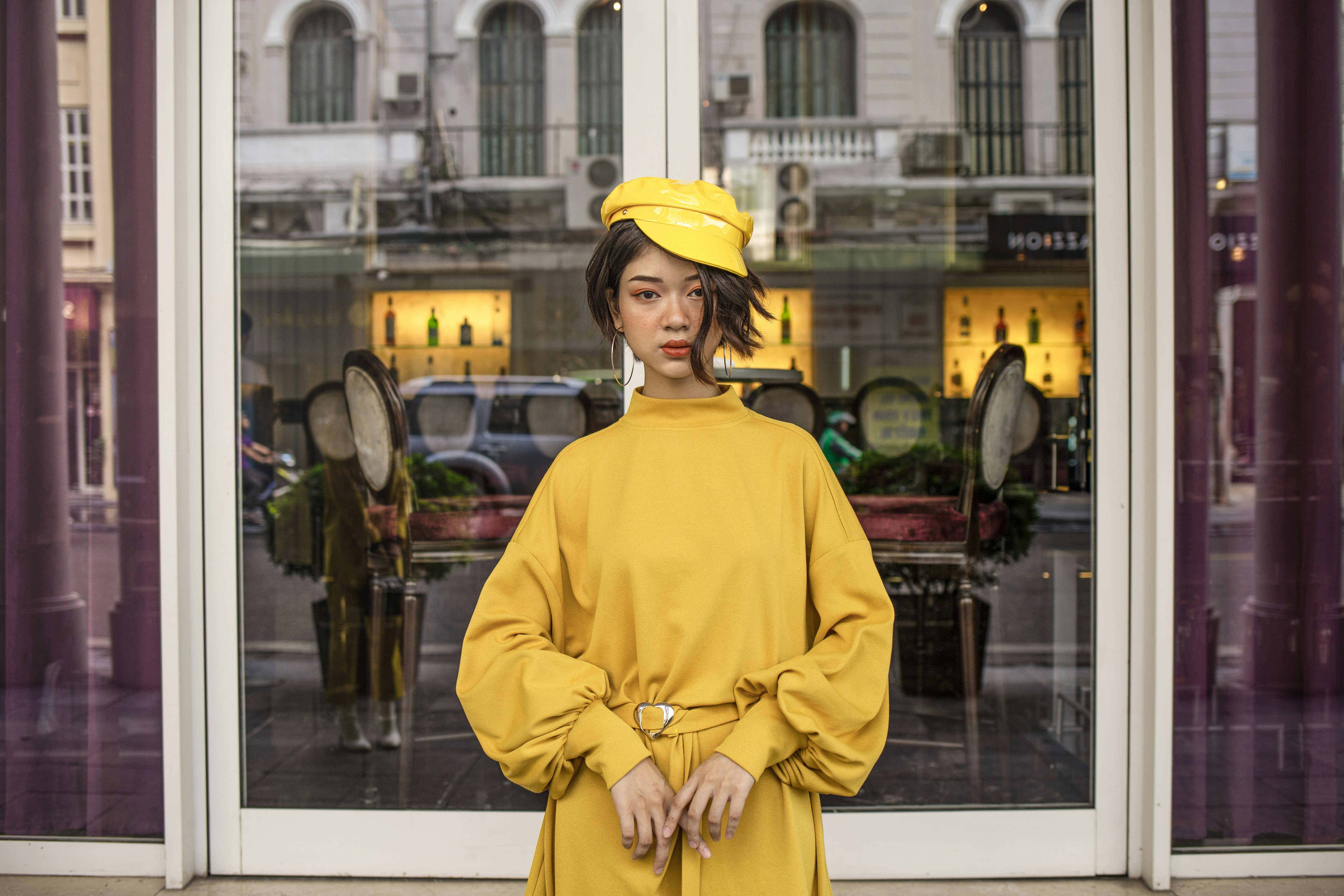 Girl Wearing Yellow - Preppy Girl