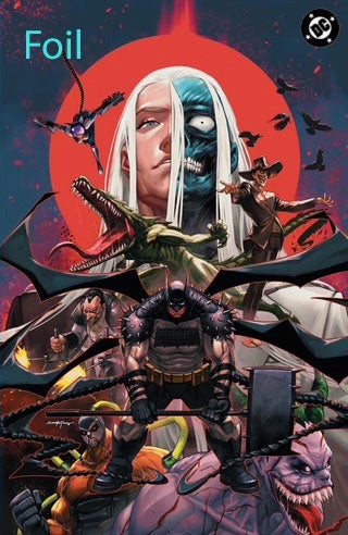 Front cover of Absolute Batman #21 SANTA FUNG Exclusive Foil Virgin Variant comic book featuring exclusive foil Batman artwork by SANTA FUNG.
