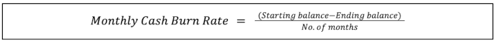 monthly cash burn rate conversion
