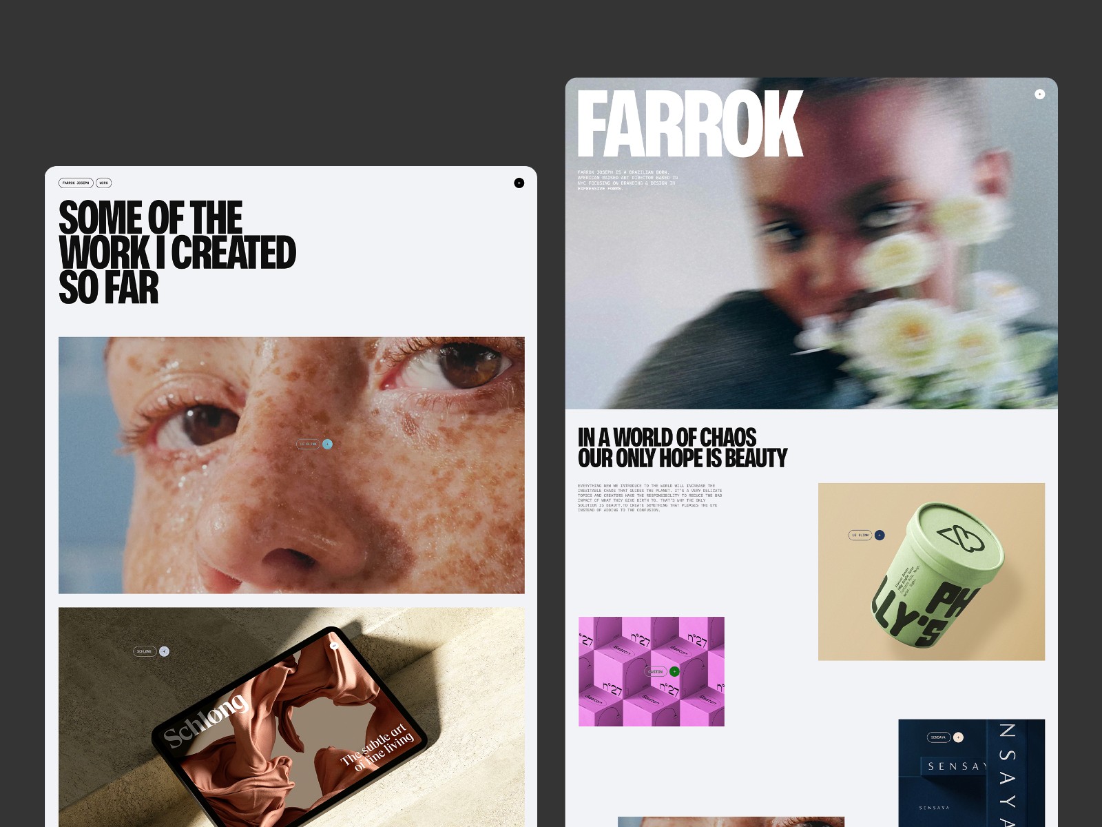 Farrok — 现代创意机构官网设计灵感