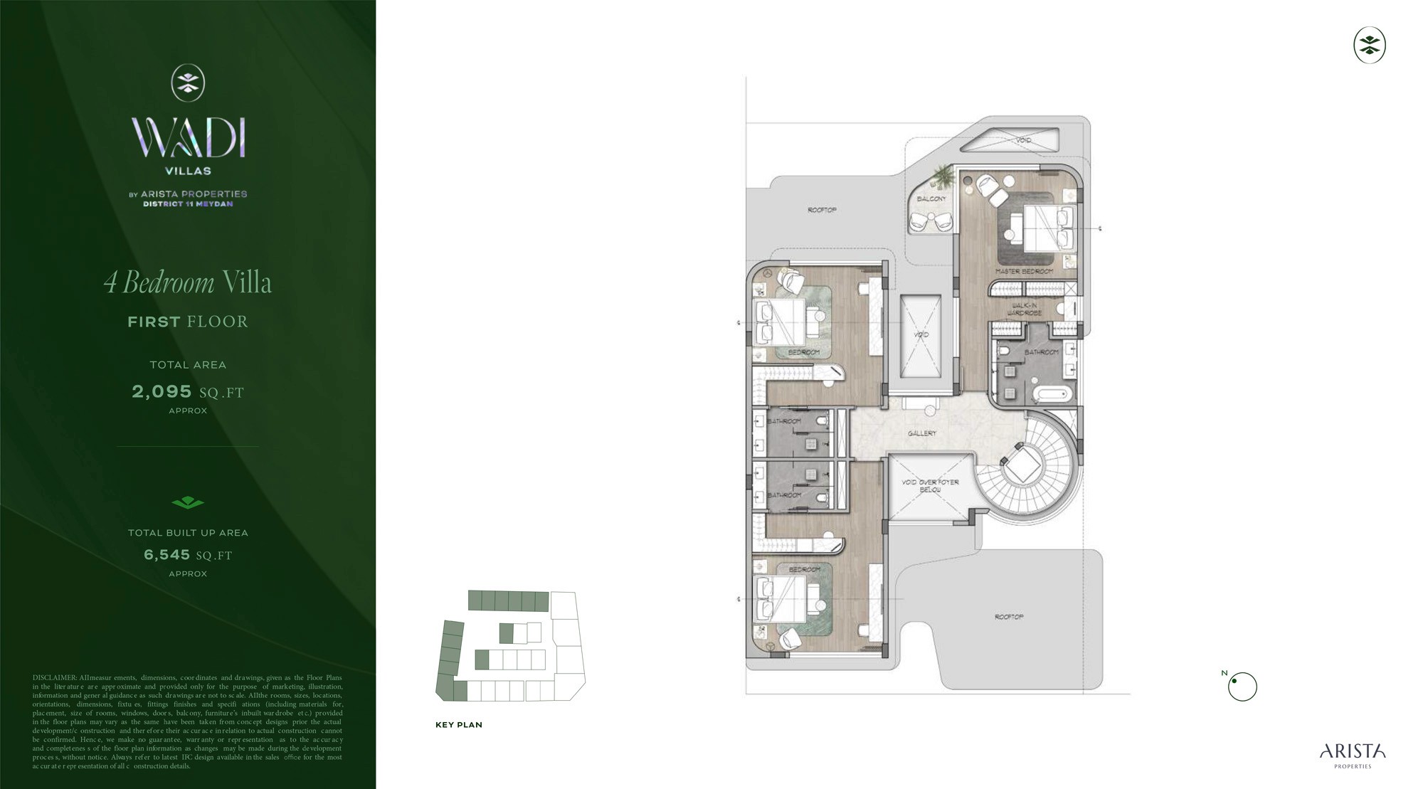 Floor Plan 4 Bedroom Villa - Arista Wadi Villas