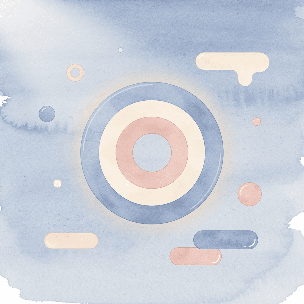 Target icon representing focused learning approach