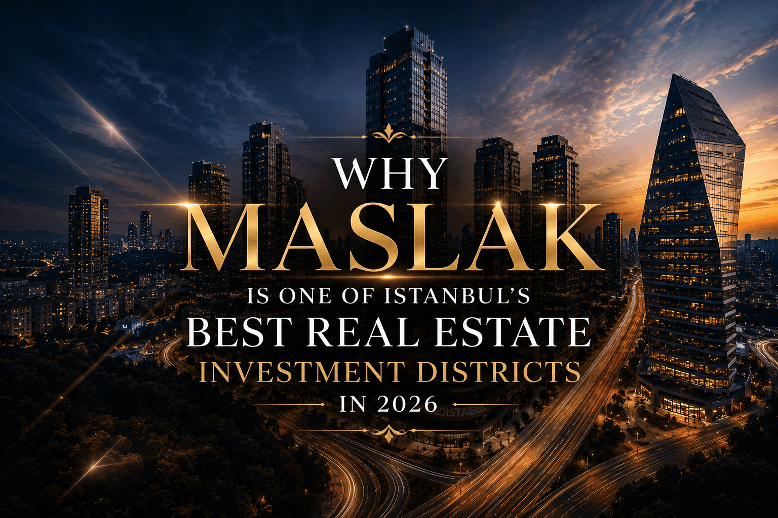 Luxury skyline of Maslak Istanbul showcasing premium real estate investment opportunities in 2026