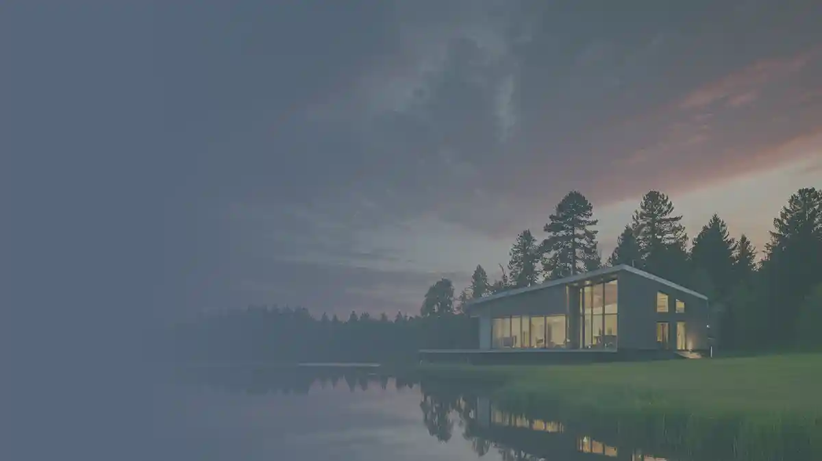 A new house by a lake