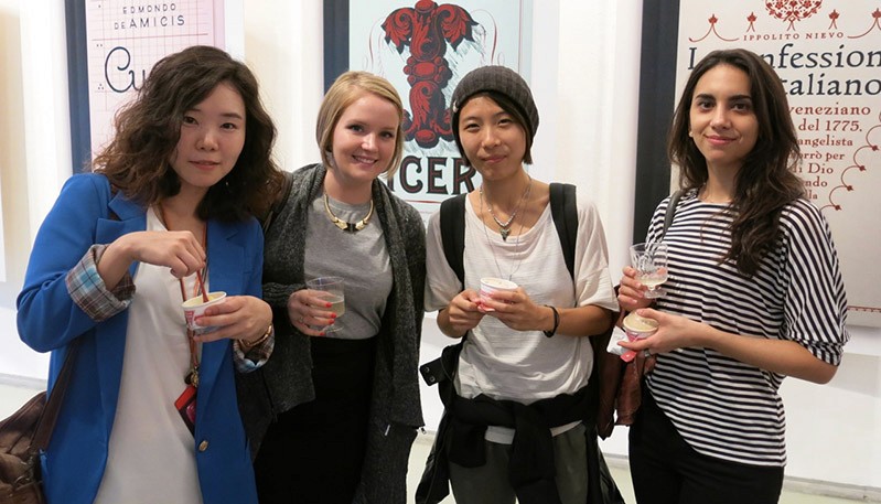 group photo of three young women