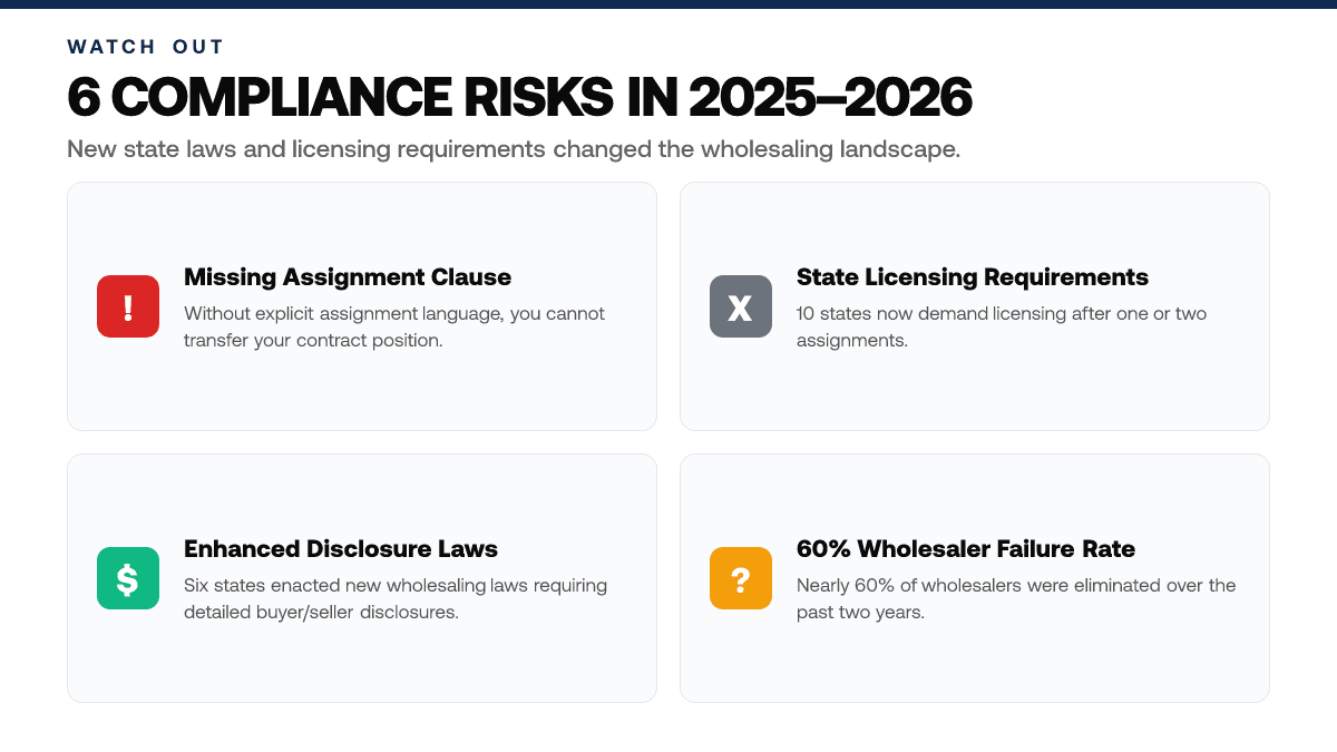 Wholesale Real Estate Contracts — warning-callouts