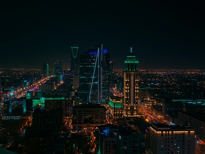ksa skyline at night