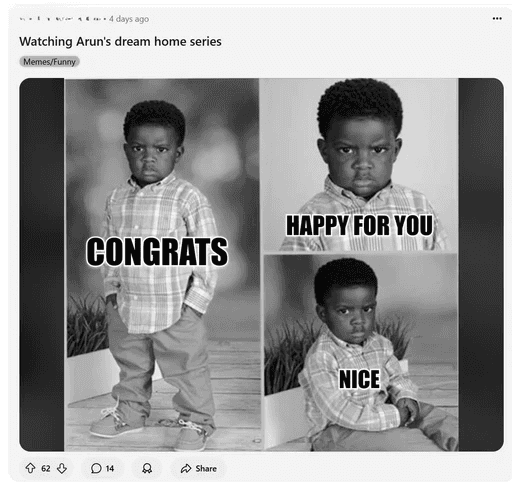 most recent meme from mr.whosetheboss's subreddit about his dream home series