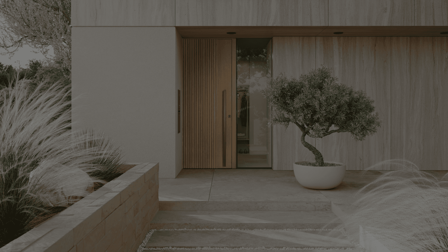 Moderne Eingangstür