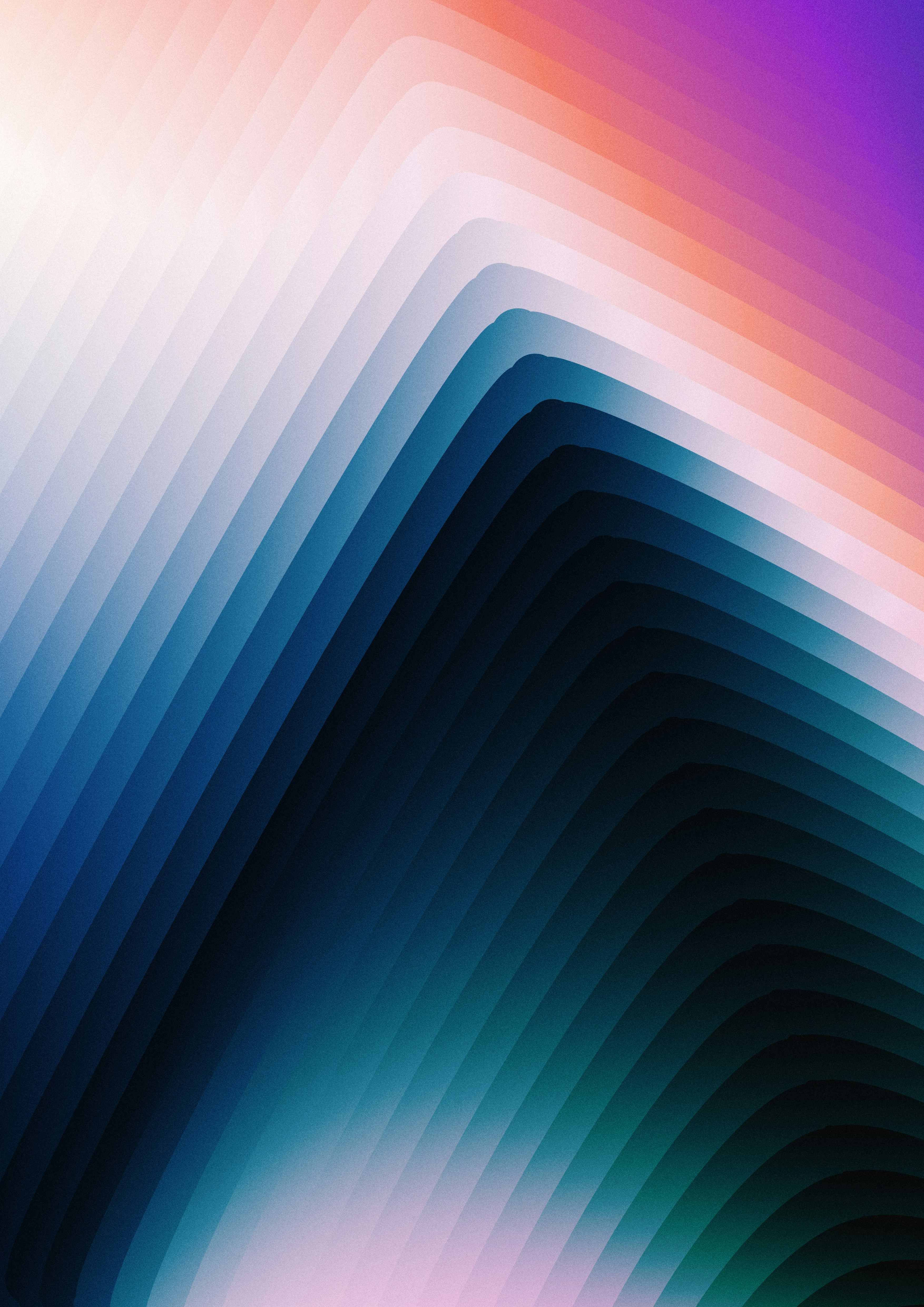 Abstract gradient waves of blue, purple, and pink.